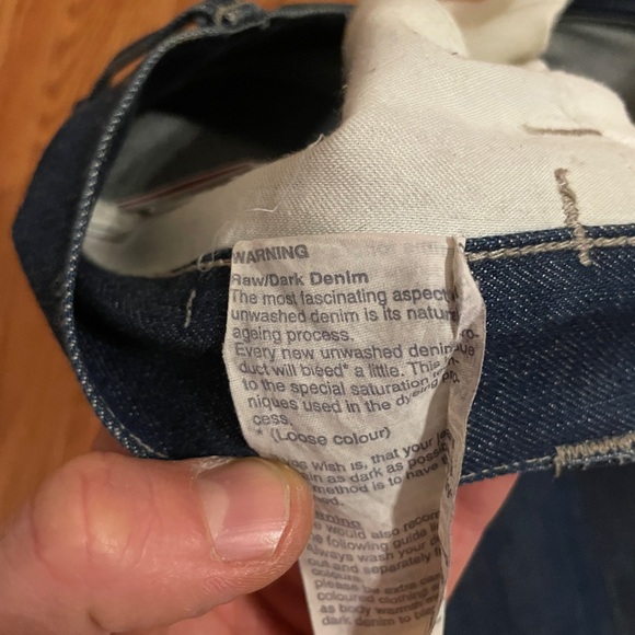 Lacoste raw denim blue jeans 32x30 skinny fit - Picture 4 of 9